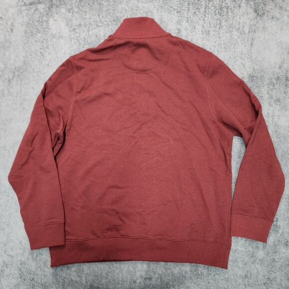 UNTUCKit Corral Men's Quarter Zip Long Sleeve Sweatshirt Red Size XL - Picture 2 of 12